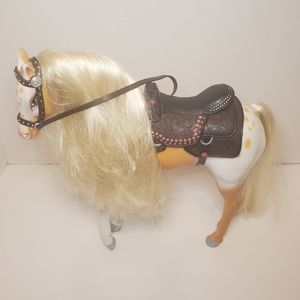 Bratz Horse W/ Saddle & Bridle Tan Brown Eyes MGA Wild Wild West Appaloosa Rodeo